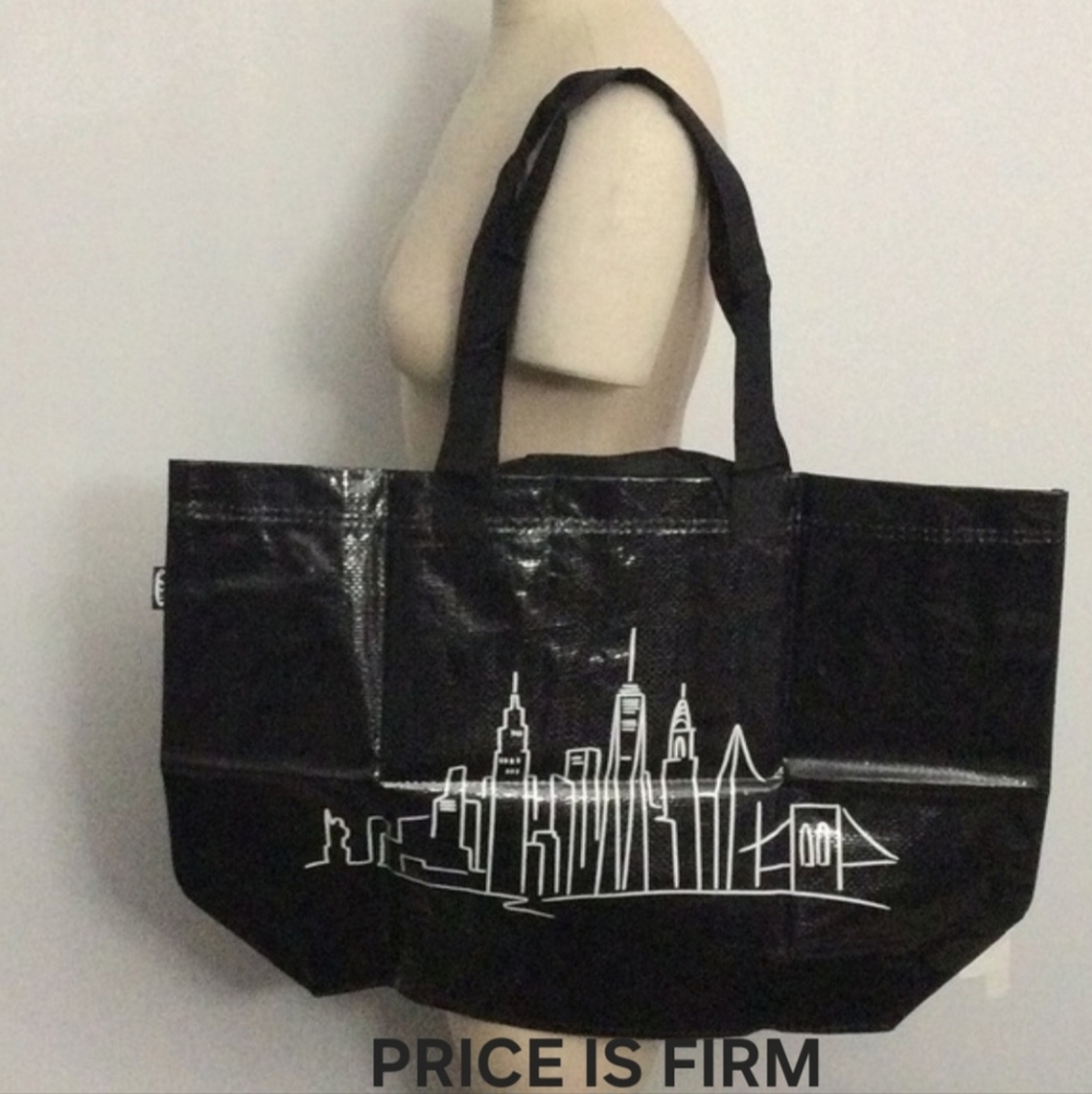 Ikea Limited Edition, BLACK, New York City Skyline NYC, Ikea MEDIUM 2 BAGS